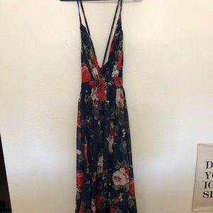 Luxxel Rose/Floral Sheer Maxi